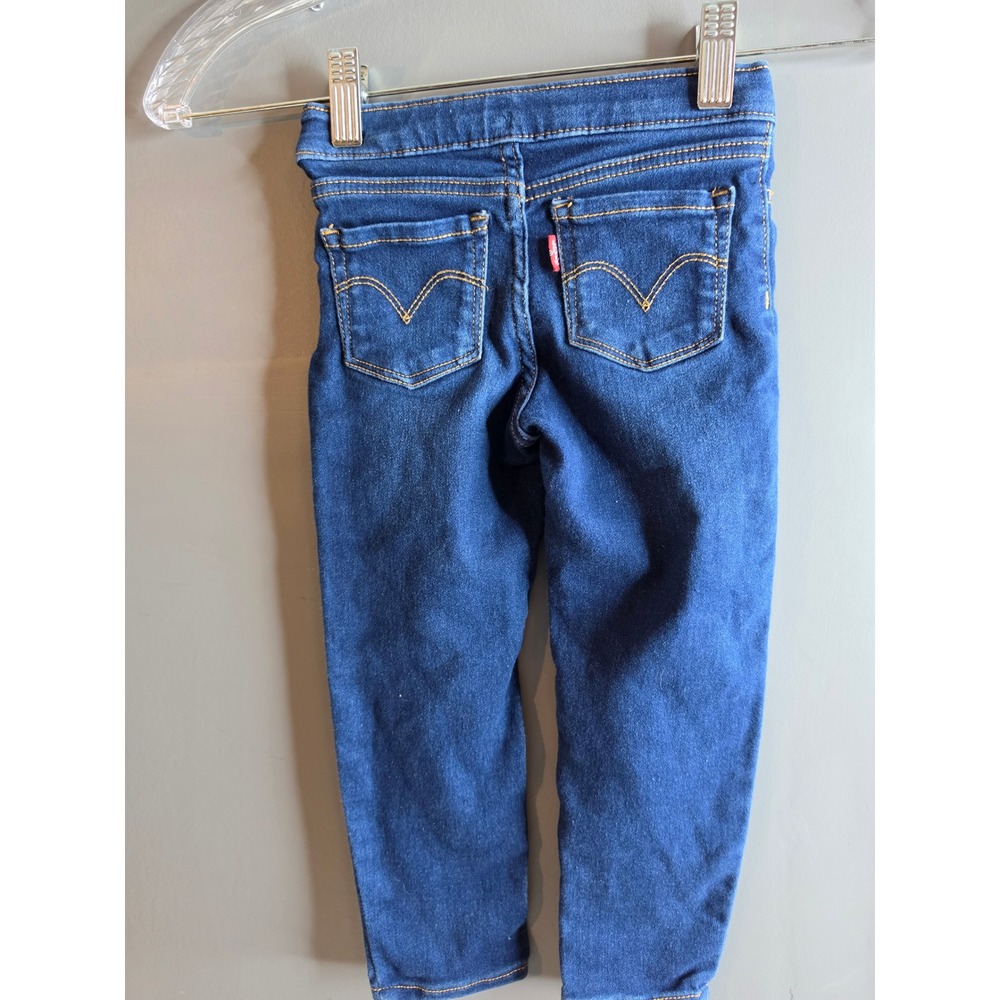 Levis Kids Pull-On Jeggings Medium Wash Adjustable Waist Skinny Jeans 4T
